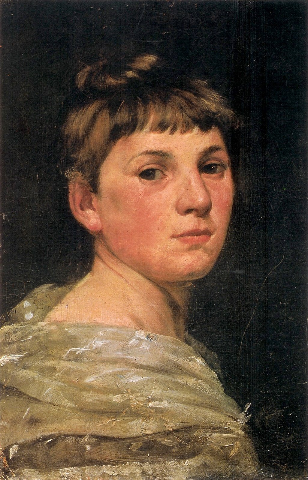 原田直次郎《ドイツの少女》(1886年、油彩、カンヴァス)
