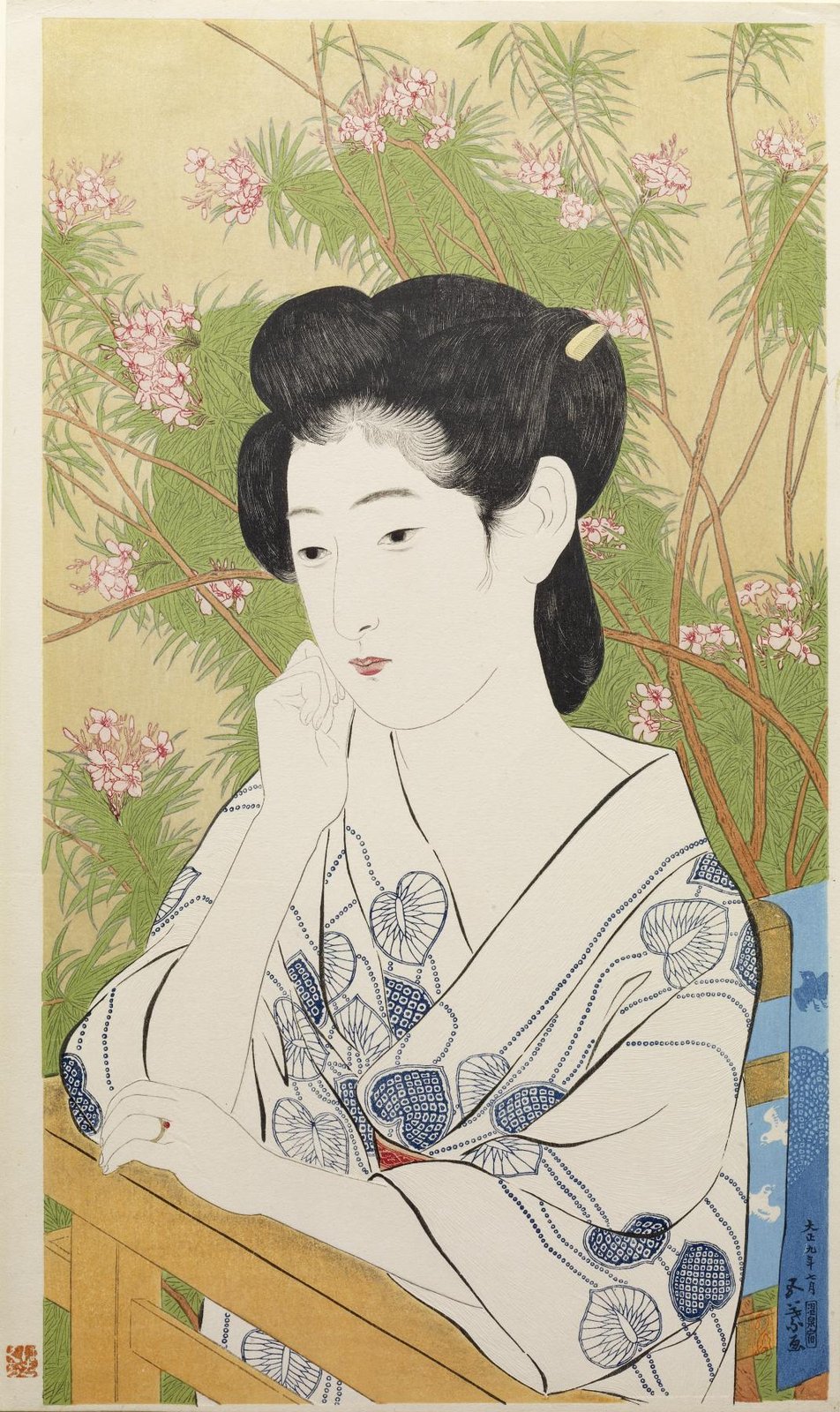 橋口五葉《温泉宿》(1920年、木版多色摺、紙)