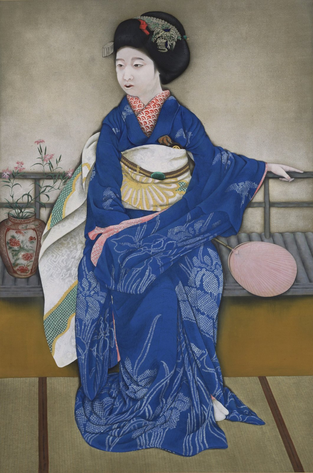 速水御舟《京の舞妓》(1920年、絹本著色)