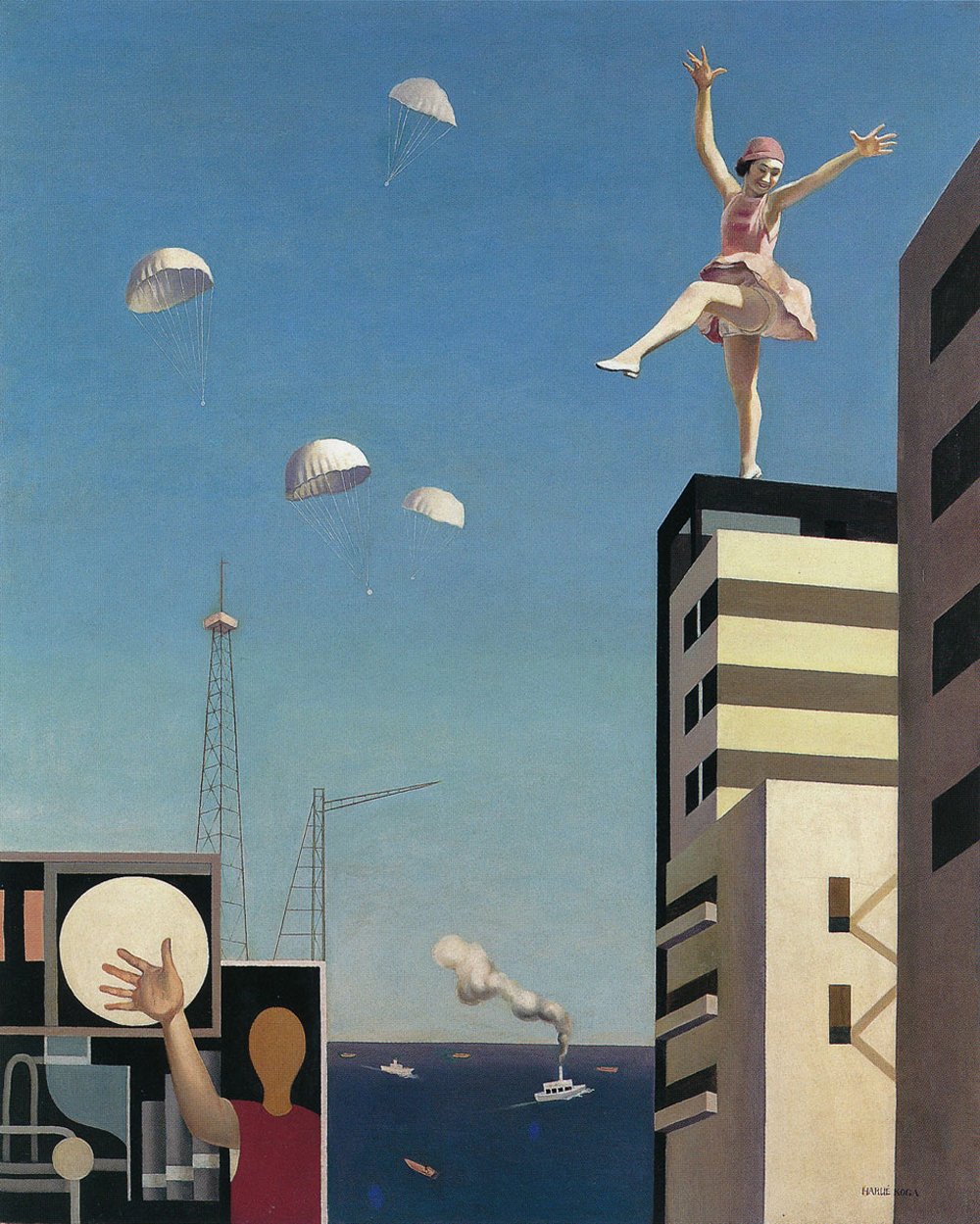 古賀春江《窓外の化粧》(1930年、油彩、カンヴァス)