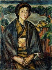 村山槐多《湖水と女》(1917年、油彩、カンヴァス)