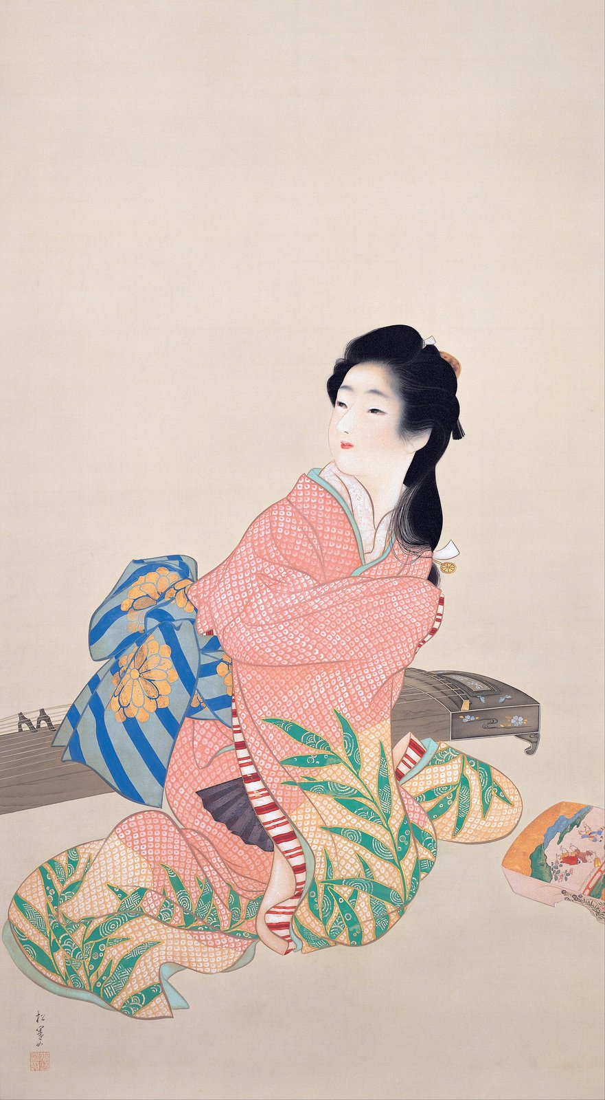 上村松園《娘深雪》(1914年、絹本着色)