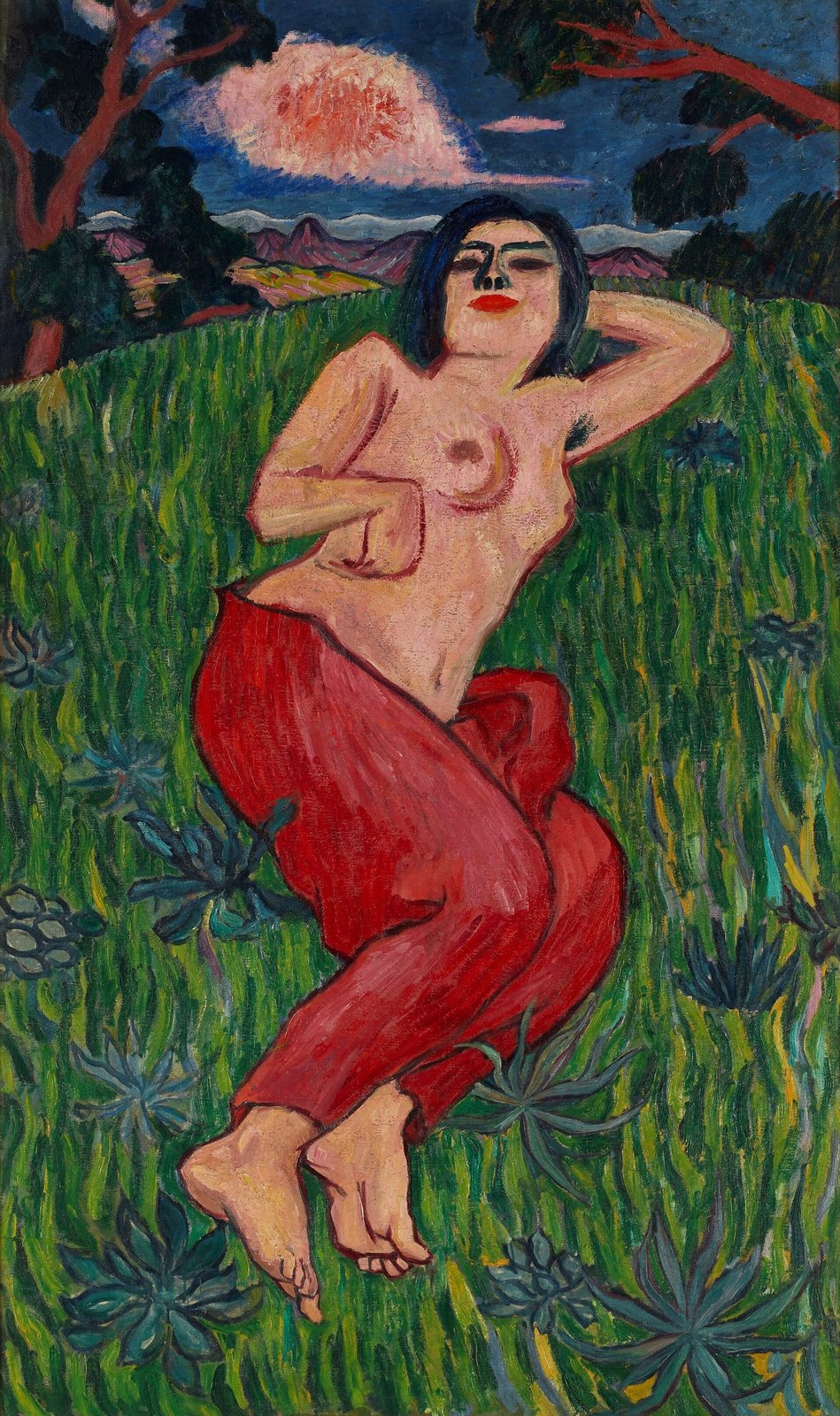 萬鉄五郎《裸体美人》(1912年、油彩、カンヴァス)